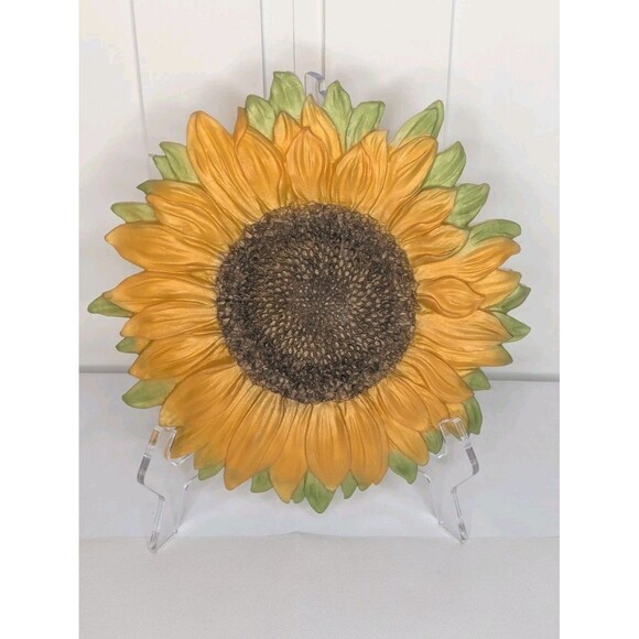 Handmade Other - Resin Sunflower Wall Decor - Yellow/Green